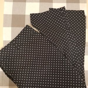 Ann Taylor Navy and White Polk-a-Dot pants